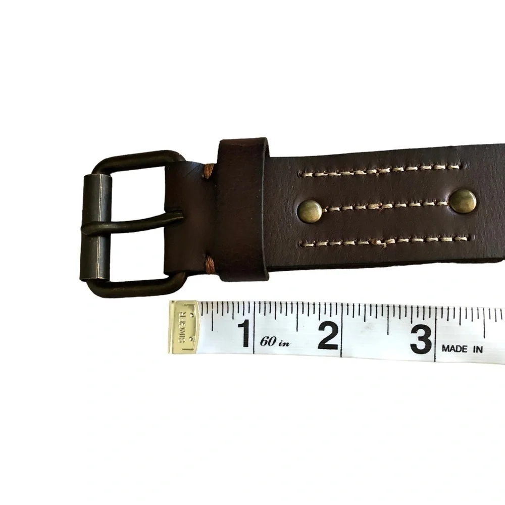 Land’s End Mens Casual Brown Leather Belt Size 42